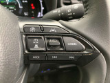 前方の車との車間を設定し、スピードを上げたり緩めたりを自動で行ってくれる追尾式の「レーダークルーズ」。上級装備の一つです!高級車にしかつかない嬉しい機能です。