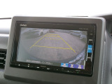 バックカメラの画像です。ガイドラインがスムースな車庫入れをサポートいたします。車庫入れの安心感がアップしますね。