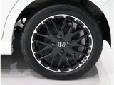 こだわりのHONDA純正アルミホイール。ブラック塗装、切削ホイールで決まってます!