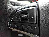 ハンドル左側にオーディオの操作スイッチが装備されています。視線を前方から外さずハンドルから手を離さずに操作できるのでとっても安全ですね。