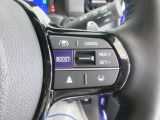 ハンドル右側はクルーズコントロールのスイッチを装備しています。運転中の操作も安心して行えます。