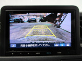 バックカメラの画像です。ガイドラインがスムースな車庫入れをサポートいたします。車庫入れの安心感がアップしますね。