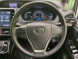 【純正革巻きステアリング】上質な革を使用することで、手にしっかり馴染みとても運転しやすいハンドルです♪