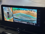 【アラウンドビューモニター】専用のカメラにより、上から見下ろしたような視点で360度クルマの周囲を確認することができます☆死角部分も確認しやすく、狭い場所での切り返しや駐車もスムーズに行えます。