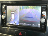 【アラウンドビューモニター】専用のカメラにより、上から見下ろしたような視点で360度クルマの周囲を確認することができます☆縦列駐車や幅寄せ時に活躍してくれます♪