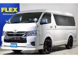 【厳選中古】ハイエース ワゴンGL 4WD エアロスタイル アレンジAS内装 ベッド テーブル フロア床張り BIG-X 後席モニター/ルーフスピーカー付き☆