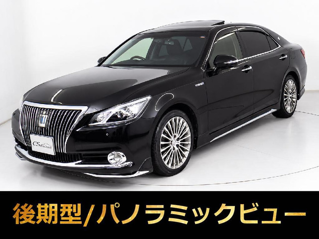 クラウンマジェスタ 3.5 Fバージョン 後期サンルーフ OP18AW 黒革 エアロ