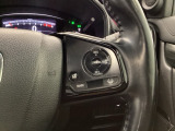 ステアリング右側がクルーズコントロールスイッチです。アクセルペダルを踏まずに一定速走行が出来るので、高速道路での走行がグッと快適になります。