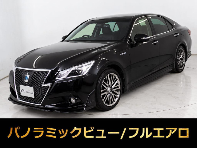 クラウンアスリート ハイブリッド 2.5 G 黒革 スパッタ18AW フルエアロ