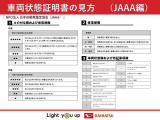 車両状態証明書の見方となります。検査団体によって、表記方法が異なりますので該当車両の車両状態証明書を御確認の上、ご覧ください。