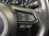 ハンドルの右側に追従機能の操作スイッチが付いています。高速道路などで、車が前の車との車間距離と速度を保ち追従していきます。高速道路でもアクセルを踏まずに運転することができるので疲労軽減できます。