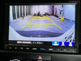 リアカメラ付で、後方をナビ画面で確認。車庫入れも安心です。もちろん、バックギアと連動しています。