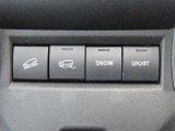 スポーツモードと4WD専用スイッチ。