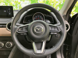握りやすい形状で、長距離運転でも疲れにくいステアリング。操作系のスイッチも配置されており、運転中の操作をスムーズに行えます。