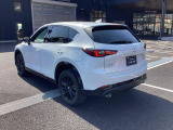 通常のCX-5はバンパー下部とタイヤのアーチモールの黒い部分はザラザラした樹脂パーツですが、Sports Appearanceは光沢のブラックを採用しております。一目で違いが分かります!