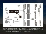 『ジープ厚木』へのアクセス。圏央道『圏央厚木IC』より車で3分。『海老名駅』または『本厚木駅』からバスで20分。見学や試乗、購入相談など、様々なサービスを通して「ジープのある生活」を体感いただけます
