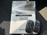 カバンやポケットに入れたままでもドアの施錠・解錠が可能なスマートキーを装備。メンテナンスノート・取扱説明書付きです。
