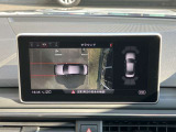 サラウンドビューカメラ装備 車両の4つのカメラから得た映像を合成し、上空から眺めているような映像をモニターに映し出します。車両周辺の歩行者や障害物などの発見に役立ちます。