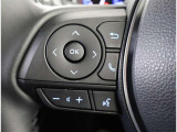ステアリングスイッチ付き。前方から目を離すことなく操作することが可能です。