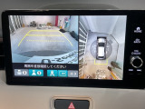 リアカメラ付で、後方をナビ画面で確認。車庫入れも安心です。もちろん、バックギアと連動しています。