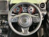 【純正革巻きステアリング】上質な革を使用することで、手にしっかり馴染みとても運転しやすいハンドルです♪