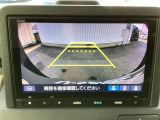 カラービジョンとガイド線で見やすい視点切替式のバックモニター。