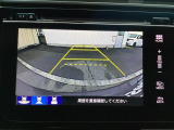 カラービジョンとガイド線で見やすい視点切替式のバックモニター。