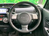 【純正革巻きステアリング】上質な革を使用することで、手にしっかり馴染みとても運転しやすいハンドルです♪