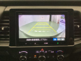 リアカメラ付きで3種類のアングルで表示できます ガイドラインもあるのできっちり車庫入れできます