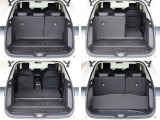 ダイブダウン機構によるフラットな荷室フロア。独自のセンタータンクレイアウトにより限りなくフラットな荷室空間が生まれ、より多くの荷物を積み込むことができます。