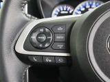 ステアリングスイッチ付き。前方から目を離すことなく操作することが可能です。