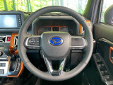 【純正革巻きステアリング】上質な革を使用することで、手にしっかり馴染みとても運転しやすいハンドルです♪
