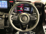 【純正革巻きステアリング】上質な革を使用することで、手にしっかり馴染みとても運転しやすいハンドルです♪