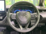 【純正革巻きステアリング】上質な革を使用することで、手にしっかり馴染みとても運転しやすいハンドルです♪