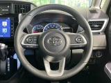 【純正革巻きステアリング】上質な革を使用することで、手にしっかり馴染みとても運転しやすいハンドルです♪