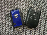 キーを取り出さずにドアを施錠&解錠。クルマの始動も可能です。