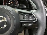 ハンドルの右側に追従機能の操作スイッチが付いています。高速道路などで、車が前の車との車間距離と速度を保ち追従していきます。高速道路でもアクセルを踏まずに運転することができるので疲労軽減できます。