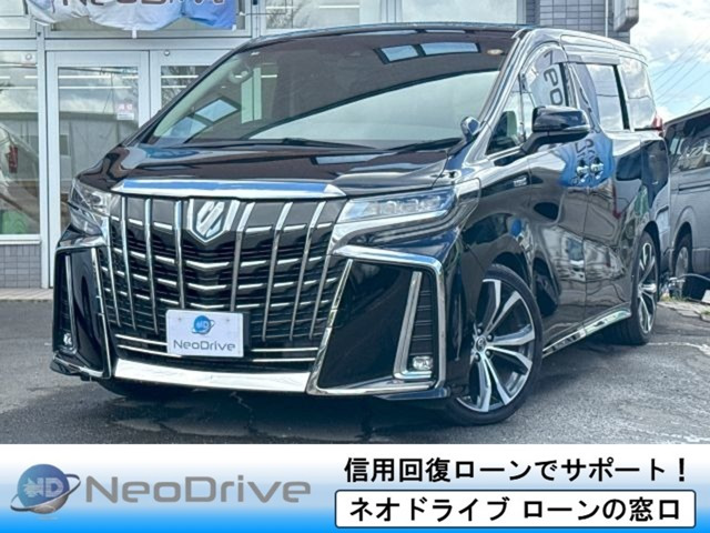 アルファード ハイブリッド 2.5 SR E-Four 4WD 寒冷地 ワイドナビ 後席モニター 黒革