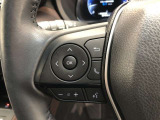 【ステアリングスイッチ】左です。ハンドルから手を離さず、運転に集中したまま手元でマルチインフォメーションディスプレイ内の表示切替などができます。