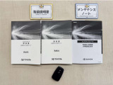 基本操作はもちろん、最近の車は装備もどんどん進化しているので困った時に役立つ取扱説明書、整備歴が確認できるメンテナンスノートが付いてます。安心ですね☆☆
