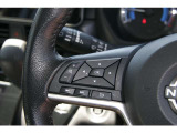 各種のコントロールスイッチが内蔵され、運転に集中できるステアリング。革巻き素材と造形が手にしっくり馴染みます。