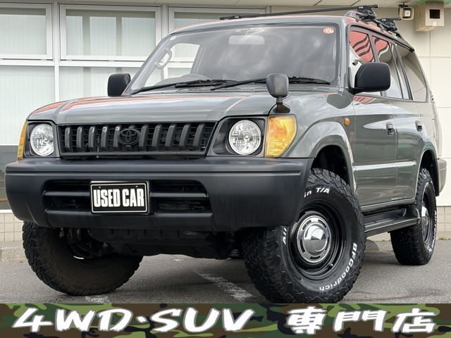 ランドクルーザープラド 2.7 TX 4WD ナローボディ全塗装 黒革調席カバー ETC2.0