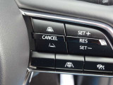 ステアリングスイッチで、先行車に自動追従するアダプティブクルーズコントロールが作動可能。設定した車速内での車間距離を自動で調整・維持。高速道路の渋滞時もアクセル・ブレーキ操作から解放されます。