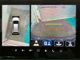 【全方位モニター】 4つのカメラで映像を映し出します。発進時、後退時も周囲の安全を確認し、サポートします^^