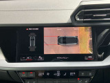 サラウンドビューカメラ装備 車両の4つのカメラから得た映像を合成し、上空から眺めているような映像をモニターに映し出します。車両周辺の歩行者や障害物などの発見に役立ちます。