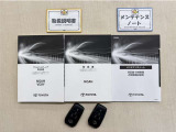 基本操作はもちろん、最近の車は装備もどんどん進化しているので困った時に役立つ取扱説明書、整備歴が確認できるメンテナンスノートが付いてます。安心ですね☆☆