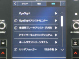 センターインフォメーションディスプレイ、設定画面の車両部を表示しております。各項目のスイッチがこの画面の中に隠れております。