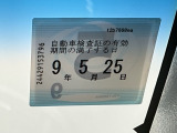 次回の車検日になります。こちらのステッカーをご確認ください。
