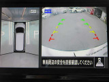 ナビ画面にアラウンドビュ-モニタ-の映像を映し出しています。  狭い場所での車庫入れをサポ-トしてくれる便利アイテムです。