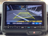 バックカメラはワイドカメラになっていますので、3種類の映像が選択可能です☆これはノーマルビュー♪
